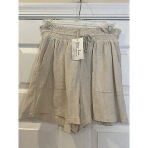 Grace & Lace Women’s Linen Blend Casual Lounge Shorts NWT Size M